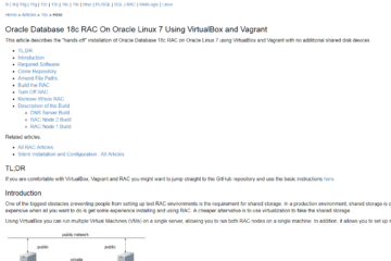 Create your own RAC Cluster with VirtualBox + Vagrant